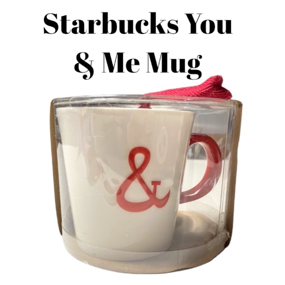 NIP Starbucks Embossed Ampersand You & Me 12oz Mug 2013